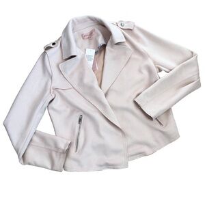 Philosophy Republic Clothing Faux Leather Moto Jacket Blush Pink Size Medium